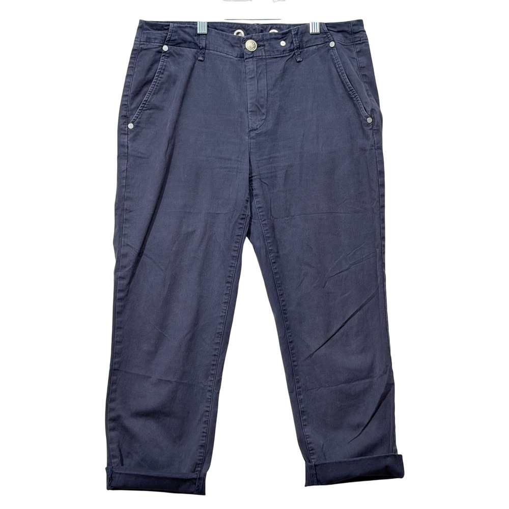 Rag & Bone Pants Mens 27 Navy Blue Chino Cropped Tapered Raw Hem